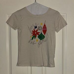 J Crew Festive Graphic Tee - size XXS